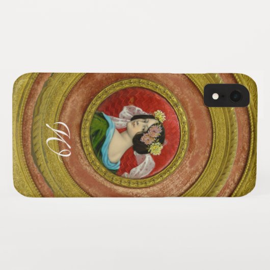 ROMANTISCHE VROUW MET STROMEN ENAMEL Case-Mate iPhone CASE (Achterkant (horizontaal))