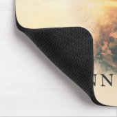 Romantische Vrouw Natuur Silhouette Custom Muismat (Hoek)