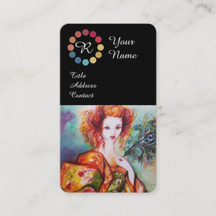 ROMANTISCHE VROUW SCHOONHEID MAKE-UP ARTIEST KLEUR VISITEKAARTJE