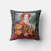 ROMANTISCHE VROUW, SPARKELPIEREN, VERDER Rood groe Kussen (Achterkant)