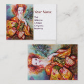 ROMANTISCHE VROUW, SPARKELPIEREN VRIJ Wit Visitekaartje (Voorkant / Achterkant)