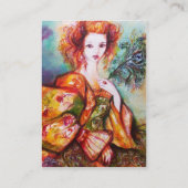 ROMANTISCHE VROUW, SPARKELPIEREN VRIJ Wit Visitekaartje (Achterkant)