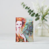 ROMANTISCHE VROUW, SPARKELPIEREN VRIJ Wit Visitekaartje (Staand voorkant)