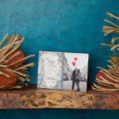 Romantische vrouw Valentijnsdag Eiffeltoren foto Fotoplaat (Zijkant)