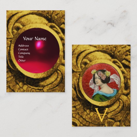 ROMANTISCHE VROUW, VLOEREN EN BESTRIJDING VAN GRIF VISITEKAARTJE (Voorkant / Achterkant)