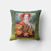 ROMANTISCHE VROUW, ZWANGERSCHAAL VRIJ Geel Kussen (Achterkant)