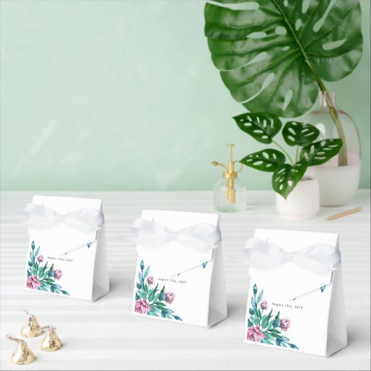 Romantische Vrouwelijke Bloemen 40e Verjaardag Bedankdoosjes (Meervoudige)