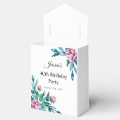 Romantische Vrouwelijke Bloemen 40e Verjaardag Bedankdoosjes (Geopend)