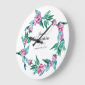 Romantische Vrouwelijke Bloemen 40e Verjaardag Grote Klok (Hoek)