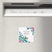 Romantische Vrouwelijke Bloemen 40e Verjaardag Magneet (Insitu (Vaatwasser))