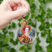 ROMANTISCHE VROUWEN MET PEACOCK VERDER SLEUTELHANGER (Hand)