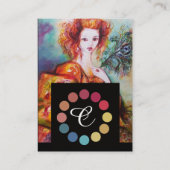 ROMANTISCHE VROUWENBEAUTY MAAKT KUNSTKLEURPALETTE VISITEKAARTJE (Achterkant)