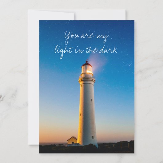 Romantische Vuurtoren Liefde Quote Jubileum Kaart (Voorkant)