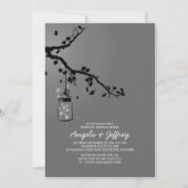 Romantische vuurvliegjes metselaar potje repetitie kaart (Voorkant)