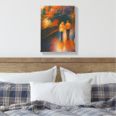 Romantische wandeling Autumn Canvas Muurkunst Afdruk (Insitu (Slaapkamer))