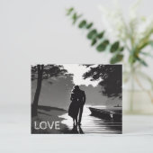 Romantische wandeling door Moonlight Lake Briefkaart (Staand voorkant)