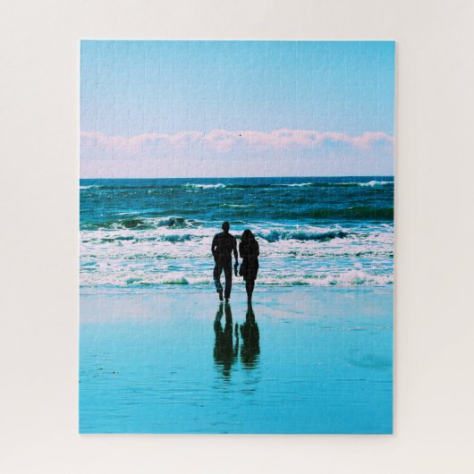 Romantische wandeling op het strand - 16x20 - 520 legpuzzel (Verticaal)