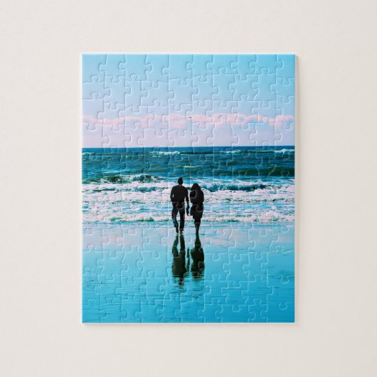 Romantische wandeling op het strand - 8x10 - 110 p legpuzzel (Verticaal)