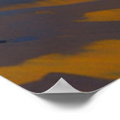 Romantische wandeling, paar op het strand landscha poster (Hoek)