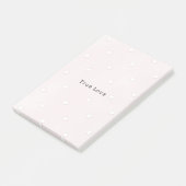 Romantische Ware Liefde Witte Harten Roze Valentij Post-it® Notes (Schuin)