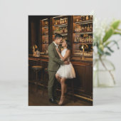 Romantische warme bruine foto kaart (Staand voorkant)
