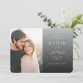 Romantische warme minimalistische foto save the date (Staand voorkant)