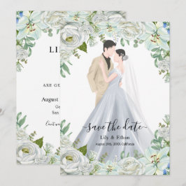 Romantische Watercolor Trouwdag Save The Date
