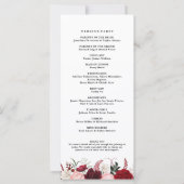 Romantische Waterkleur Bourgogne Bloemen Programma (Achterkant)