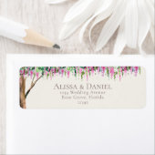 Romantische Waterverf Acacia adreslabel Etiket (Insitu)