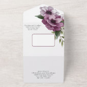 Romantische Waterverf Anemonen All In One Uitnodiging (Buitenkant)