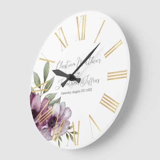 Romantische Waterverf Anemonen Grote Klok (Hoek)