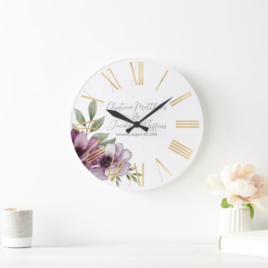 Romantische Waterverf Anemonen Grote Klok (Huis)