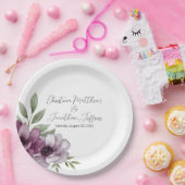 Romantische Waterverf Anemonen Papieren Bordje (Feest)