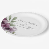 Romantische Waterverf Anemonen Papieren Bordje (Gekanteld)