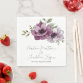 Romantische Waterverf Anemonen Servet (Insitu)