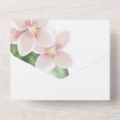 Romantische Waterverf Apple Blossom All In One Uitnodiging (Achterkant)