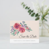 Romantische Waterverf Bewaar de datum Aankondigingskaart (Staand voorkant)