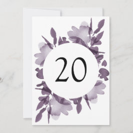 Romantische Waterverf Bloem Amethyst Trouwtafel