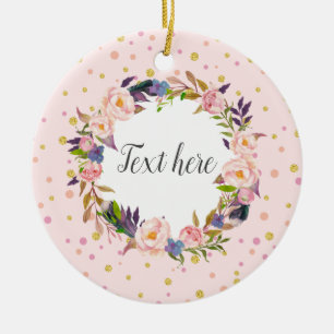 Romantische Waterverf Bloem, bohemisch Keramisch Ornament
