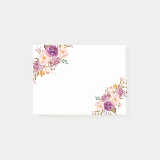 Romantische Waterverf Bloem, bohemisch Post-it® Notes (Voorkant)