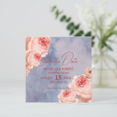 Romantische waterverf bloemachtige huwelijksaankon kaart (Staand voorkant)