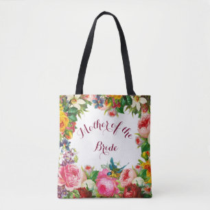 Romantische Waterverf bloemen bruiloft Tote Bag
