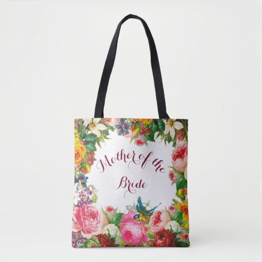 Romantische Waterverf bloemen bruiloft Tote Bag (Voorkant)