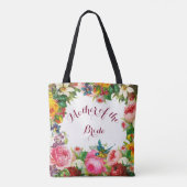Romantische Waterverf bloemen bruiloft Tote Bag (Achterkant)