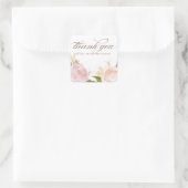 Romantische Waterverf bloemen Dank u Sticker (Tas)