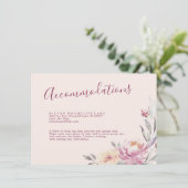 Romantische waterverf bloemen informatiekaartje (Staand voorkant)