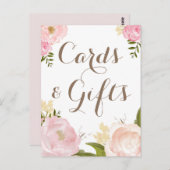 Romantische Waterverf Bloemen Kaarten en cadeautje (Voorkant / Achterkant)