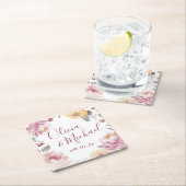 Romantische waterverf bloemen kartonnen onderzetters (Insitu)