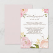 Romantische Waterverf Bloemen Trouw RSVP Kaart II (Voorkant / Achterkant)
