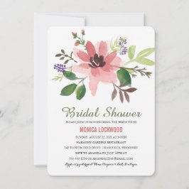 Romantische Waterverf Bloemen | VRIJGEZELLENFEEST Kaart